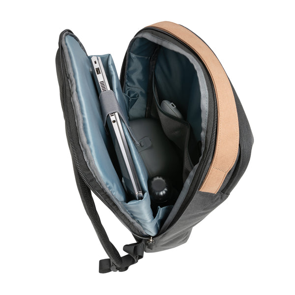 Carica l&#39;immagine nel visualizzatore di Gallery, zaini porta PC e da lavoro personalizzati in rpet, rpet colore nero_nero 121748008 DET09
