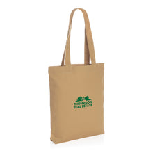 Carica l&#39;immagine nel visualizzatore di Gallery, shopper stampate con logo in canapa riciclato colore marrone_marrone 121748010 DET04
