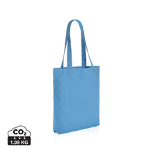 Carica l&#39;immagine nel visualizzatore di Gallery, borse stampate con logo in canapa riciclato colore tranquil-blue_azzurro 121748011 DET01
