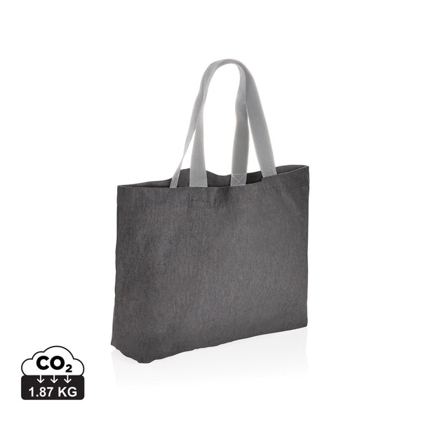 Carica l&#39;immagine nel visualizzatore di Gallery, shopper personalizzate in canapa riciclato colore carbon-fossile_grigio 121748012 DET05
