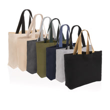 Carica l&#39;immagine nel visualizzatore di Gallery, shopper stampate con logo in canapa riciclato colore marrone_marrone 121748012 DET05
