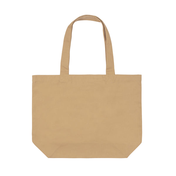Carica l&#39;immagine nel visualizzatore di Gallery, borse shopper stampate con logo in canapa riciclato colore marrone_marrone 121748013 DET06
