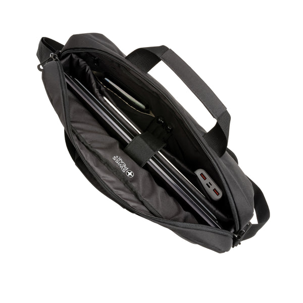 Carica l&#39;immagine nel visualizzatore di Gallery, borse porta PC e documenti personalizzate in rpet, pu colore nero_nero 121748029 DET08
