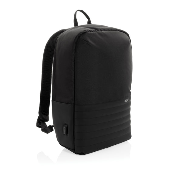 Carica l&#39;immagine nel visualizzatore di Gallery, zaini porta PC personalizzati in rpet, pu colore nero_nero 121748030 DET09
