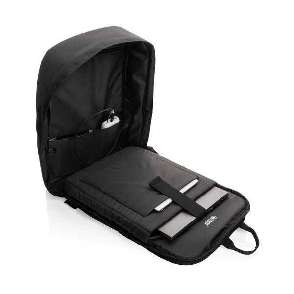 Carica l&#39;immagine nel visualizzatore di Gallery, zaini porta PC personalizzati in rpet, pu colore nero_nero 121748030 DET09
