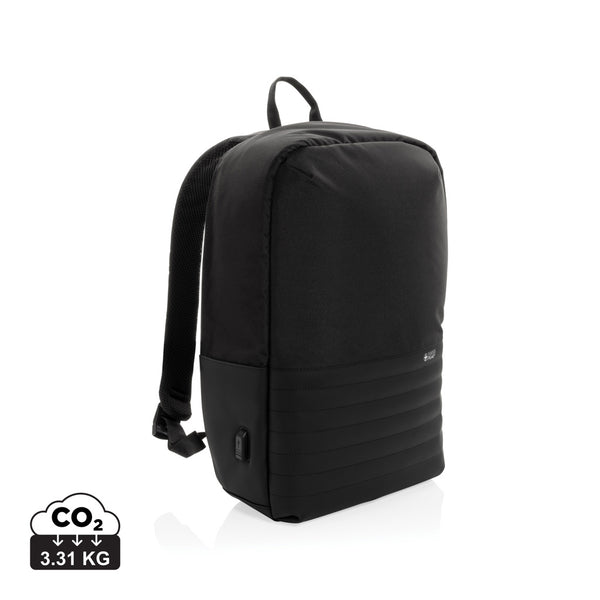 Carica l&#39;immagine nel visualizzatore di Gallery, zaini porta PC personalizzati in rpet, pu colore nero_nero 121748030 DET09
