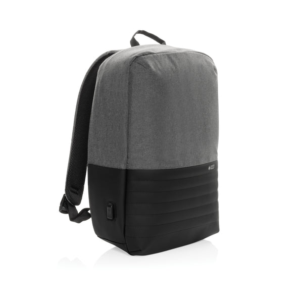 zaini porta PC e da lavoro da personalizzare in rpet, pu colore grigio_grigio 121748030 VAR02