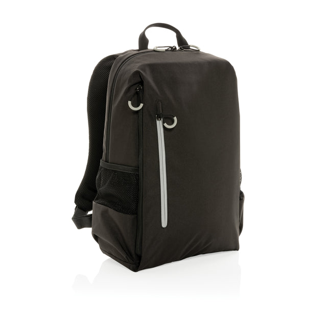 zaini porta PC e da lavoro personalizzati in rpet, rpet colore nero_nero 121748032 VAR01
