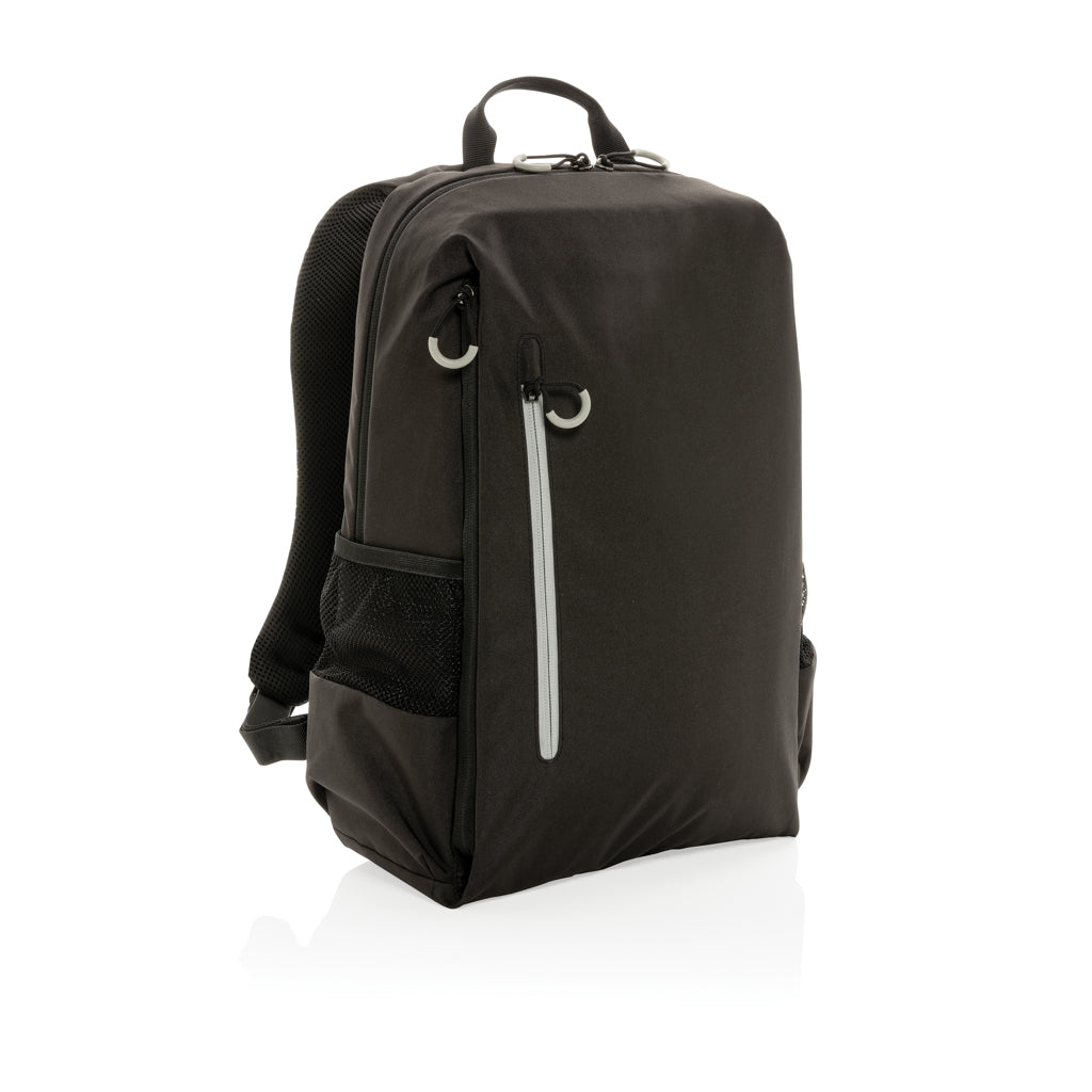 zaini porta PC e da lavoro personalizzati in rpet, rpet colore nero_nero 121748032 VAR01