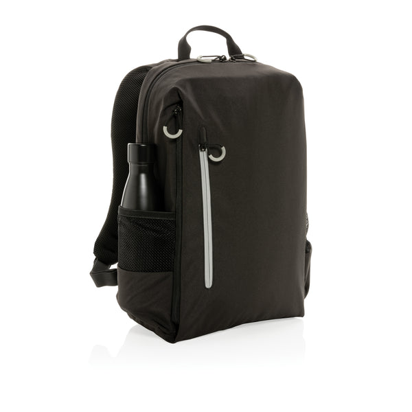 Carica l&#39;immagine nel visualizzatore di Gallery, zaini porta PC e da lavoro personalizzati in rpet, rpet colore nero_nero 121748032 DET09
