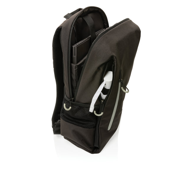 Carica l&#39;immagine nel visualizzatore di Gallery, zaini porta PC e da lavoro personalizzati in rpet, rpet colore nero_nero 121748032 DET09
