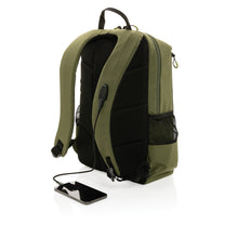 Carica l&#39;immagine nel visualizzatore di Gallery, zaini porta PC promozionali in rpet, rpet colore verde_verde 121748032 DET06
