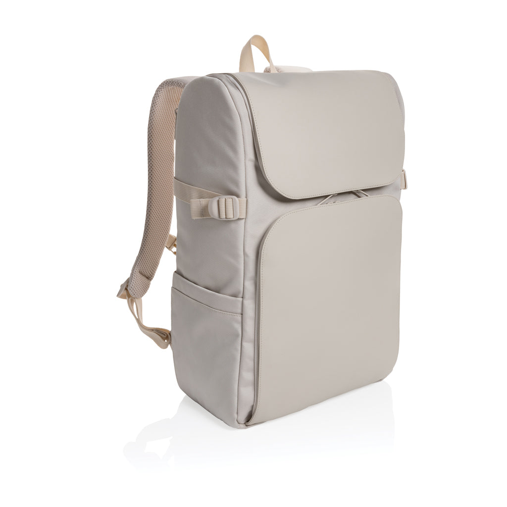 zaini porta PC e da lavoro personalizzati in rpet, pu riciclato colore beige_naturale 121748039 VAR01