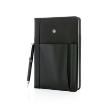 Carica l&#39;immagine nel visualizzatore di Gallery, taccuini e block notes personalizzati in pu, carta colore nero_nero 121749049 VAR01
