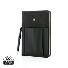 Carica l&#39;immagine nel visualizzatore di Gallery, taccuini e block notes personalizzati in pu, carta colore nero_nero 121749049 DET01
