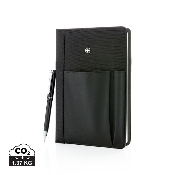 Carica l&#39;immagine nel visualizzatore di Gallery, taccuini e block notes personalizzati in pu, carta colore nero_nero 121749049 DET09
