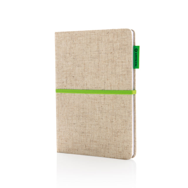 taccuini e block notes promozionali in cotone, bambù colore verde_verde 121749111 VAR01
