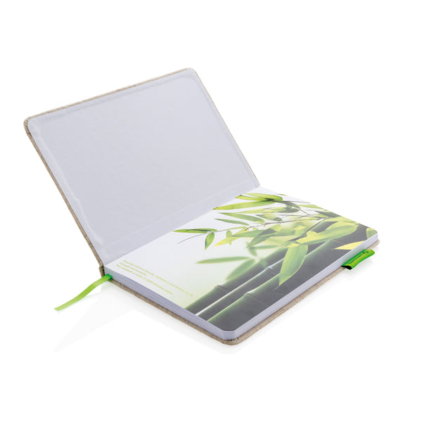 Carica l&#39;immagine nel visualizzatore di Gallery, taccuini e block notes promozionali in cotone, bambù colore verde_verde 121749111 DET09
