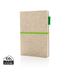 Carica l&#39;immagine nel visualizzatore di Gallery, taccuini e block notes promozionali in cotone, bambù colore verde_verde 121749111 DET01
