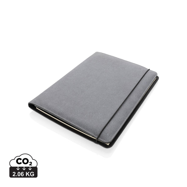 Carica l&#39;immagine nel visualizzatore di Gallery, portablocchi e cartelline da personalizzare in cuoio rigenerato colore grigio_grigio 121749136 DET09
