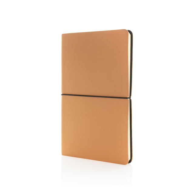 taccuini e block notes pubblicitari in pu, carta colore marrone_marrone 121749139 VAR03