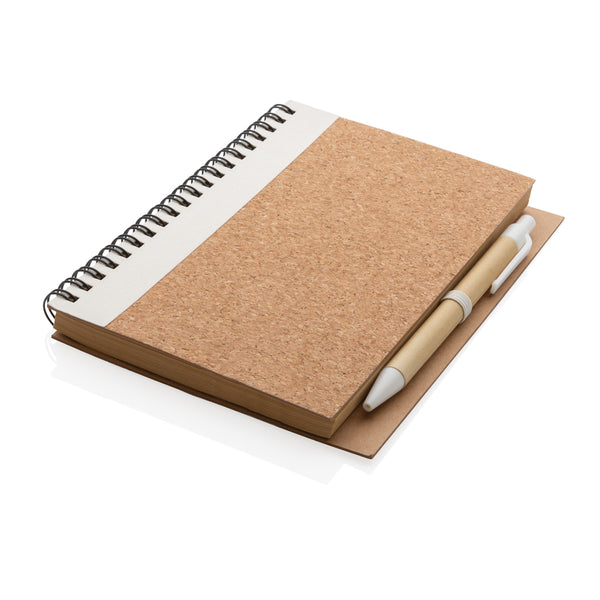 Carica l&#39;immagine nel visualizzatore di Gallery, taccuini e block notes da personalizzare in sughero, carta colore bianco_bianco 121749144 DET08
