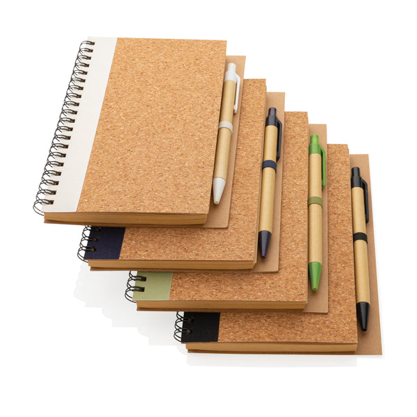 Carica l&#39;immagine nel visualizzatore di Gallery, taccuini e block notes da personalizzare in sughero, carta colore bianco_bianco 121749144 DET08
