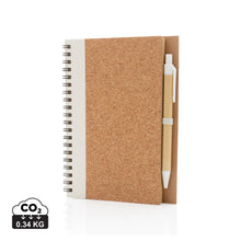Carica l&#39;immagine nel visualizzatore di Gallery, taccuini e block notes da personalizzare in sughero, carta colore bianco_bianco 121749144 DET01
