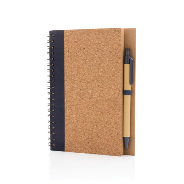 block notes e taccuini personalizzati in sughero, carta colore blu_blu 121749144 VAR03
