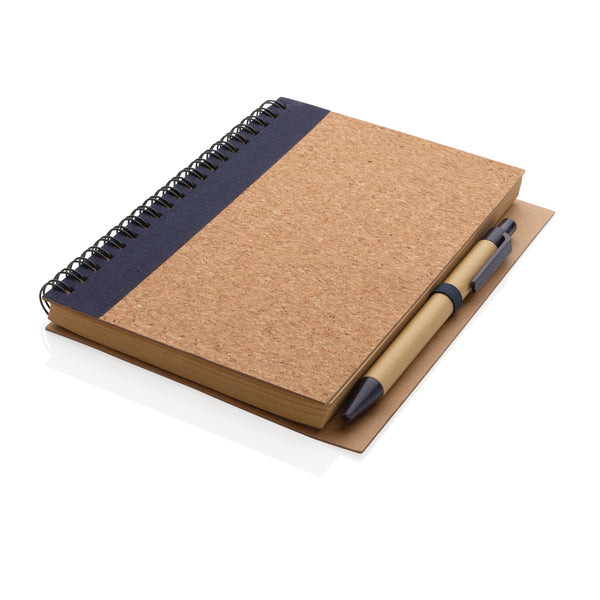 Carica l'immagine nel visualizzatore di Gallery, block notes e taccuini personalizzati in sughero, carta colore blu_blu 121749144 DET08
