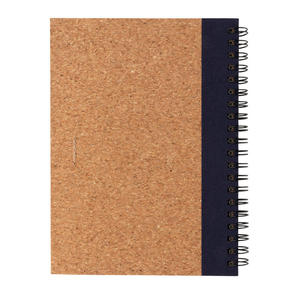 Carica l'immagine nel visualizzatore di Gallery, block notes e taccuini personalizzati in sughero, carta colore blu_blu 121749144 DET08
