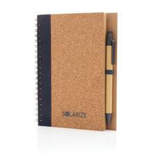 Carica l'immagine nel visualizzatore di Gallery, block notes e taccuini personalizzati in sughero, carta colore blu_blu 121749144 DET07
