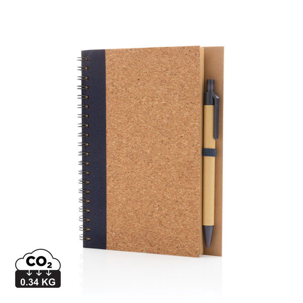 Carica l'immagine nel visualizzatore di Gallery, block notes e taccuini personalizzati in sughero, carta colore blu_blu 121749144 DET08

