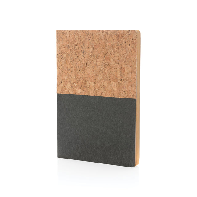 taccuini e block notes personalizzati in sughero, carta colore nero_nero 121749150 VAR01