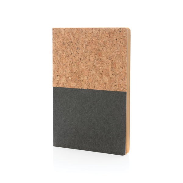 taccuini e block notes personalizzati in sughero, carta colore nero_nero 121749150 VAR01