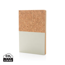 Carica l&#39;immagine nel visualizzatore di Gallery, block notes e taccuini da personalizzare in sughero, carta colore off-white_bianco 121749150 DET01
