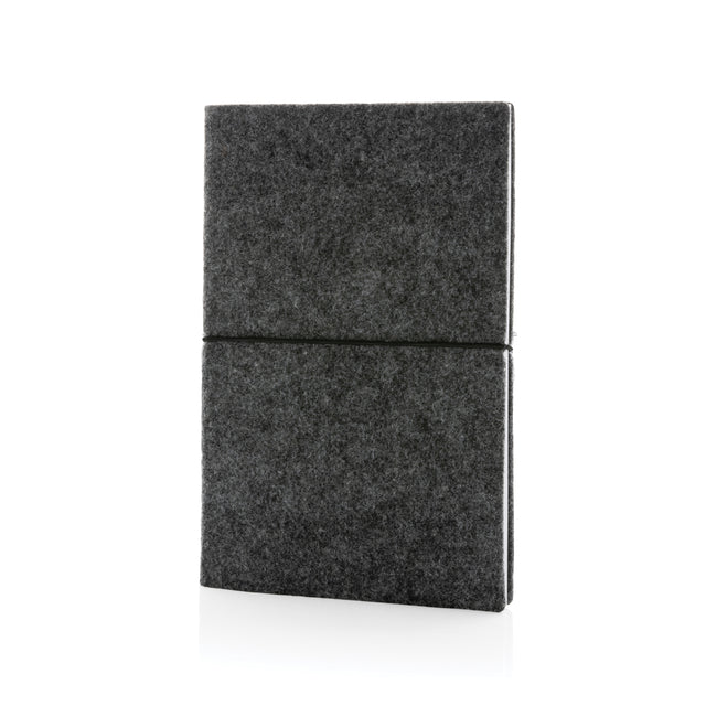 block notes e taccuini personalizzati in feltro riciclato, carta colore nero_nero 121749164 VAR01