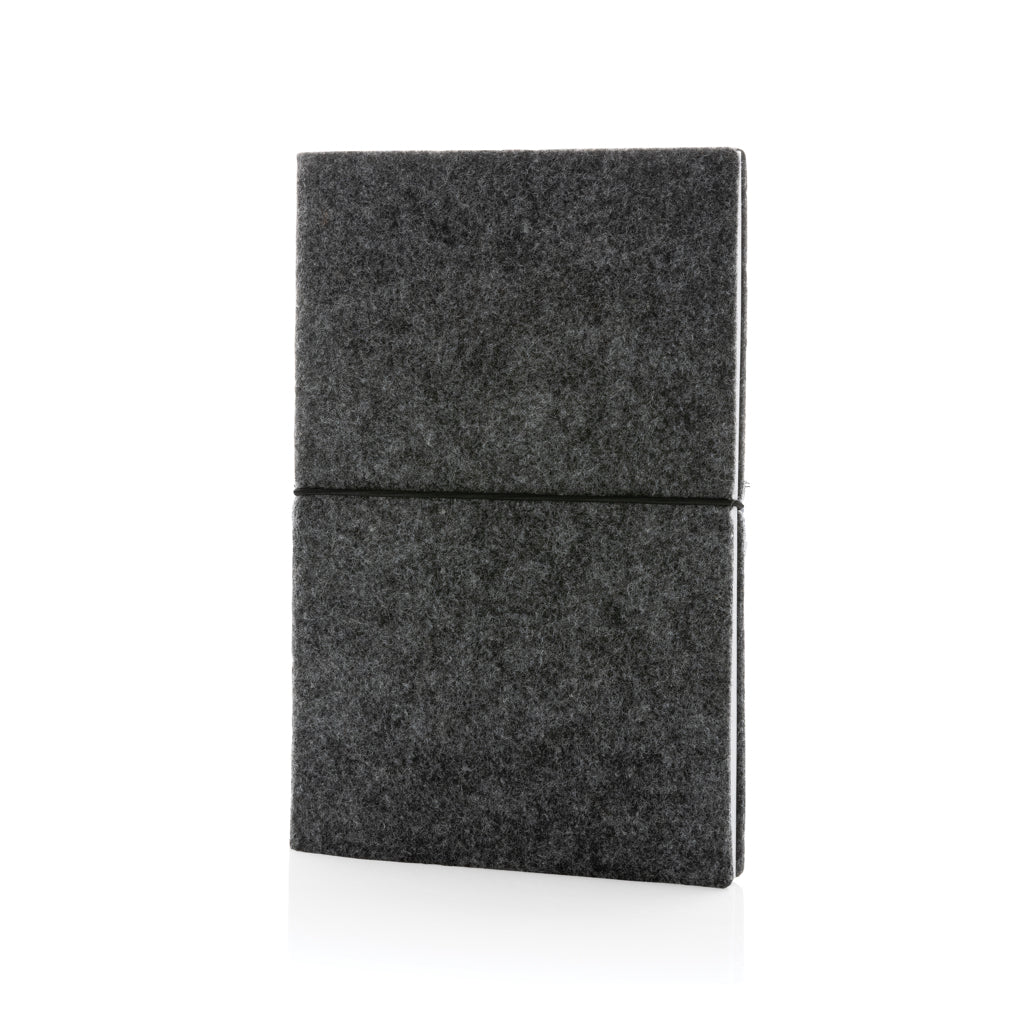 block notes e taccuini personalizzati in feltro riciclato, carta colore nero_nero 121749164 VAR01