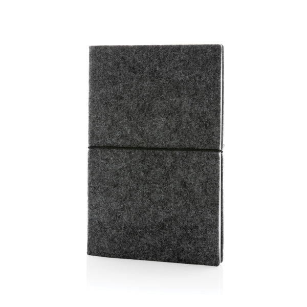 Carica l&#39;immagine nel visualizzatore di Gallery, block notes e taccuini personalizzati in feltro riciclato, carta colore nero_nero 121749164 DET09
