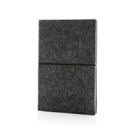block notes e taccuini personalizzati in feltro riciclato, carta colore nero_nero 121749164 VAR01