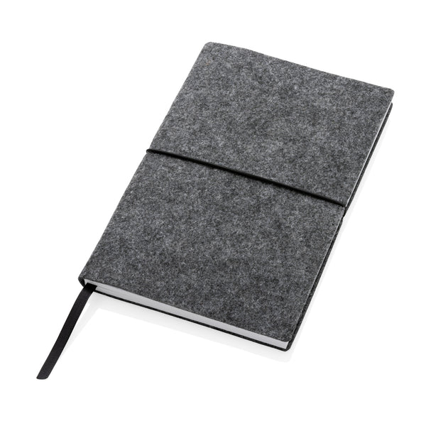 Carica l&#39;immagine nel visualizzatore di Gallery, block notes e taccuini personalizzati in feltro riciclato, carta colore nero_nero 121749164 DET09
