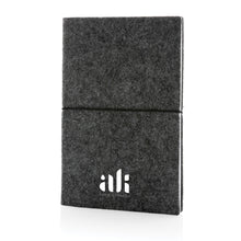 Carica l&#39;immagine nel visualizzatore di Gallery, block notes e taccuini personalizzati in feltro riciclato, carta colore nero_nero 121749164 DET06
