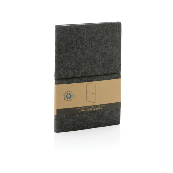 Carica l&#39;immagine nel visualizzatore di Gallery, block notes e taccuini personalizzati in feltro riciclato, carta colore nero_nero 121749164 DET09

