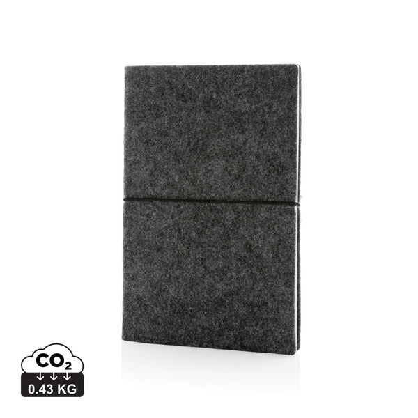 Carica l&#39;immagine nel visualizzatore di Gallery, block notes e taccuini personalizzati in feltro riciclato, carta colore nero_nero 121749164 DET09
