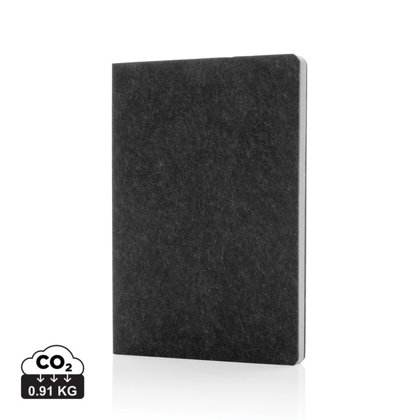 Carica l&#39;immagine nel visualizzatore di Gallery, quaderni e block notes personalizzati in feltro riciclato, carta colore nero_nero 121749169 DET09
