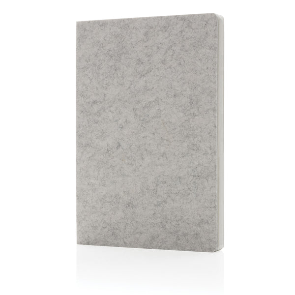 Carica l&#39;immagine nel visualizzatore di Gallery, taccuini e block notes da personalizzare in feltro riciclato, carta colore grigio_grigio 121749169 DET09
