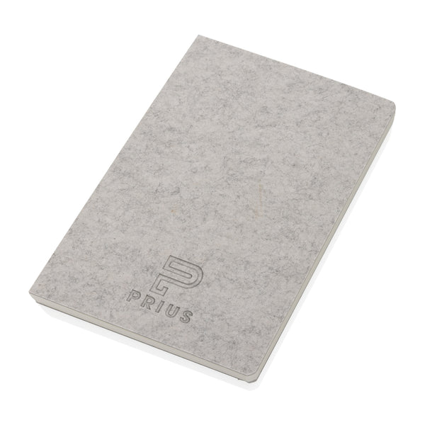 Carica l&#39;immagine nel visualizzatore di Gallery, taccuini e block notes da personalizzare in feltro riciclato, carta colore grigio_grigio 121749169 DET09
