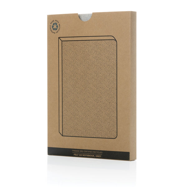 Carica l&#39;immagine nel visualizzatore di Gallery, taccuini e block notes da personalizzare in feltro riciclato, carta colore grigio_grigio 121749169 DET09
