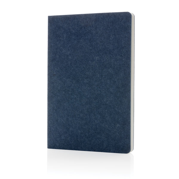 taccuini e block notes personalizzati in feltro riciclato, carta colore blu_blu 121749169 VAR03