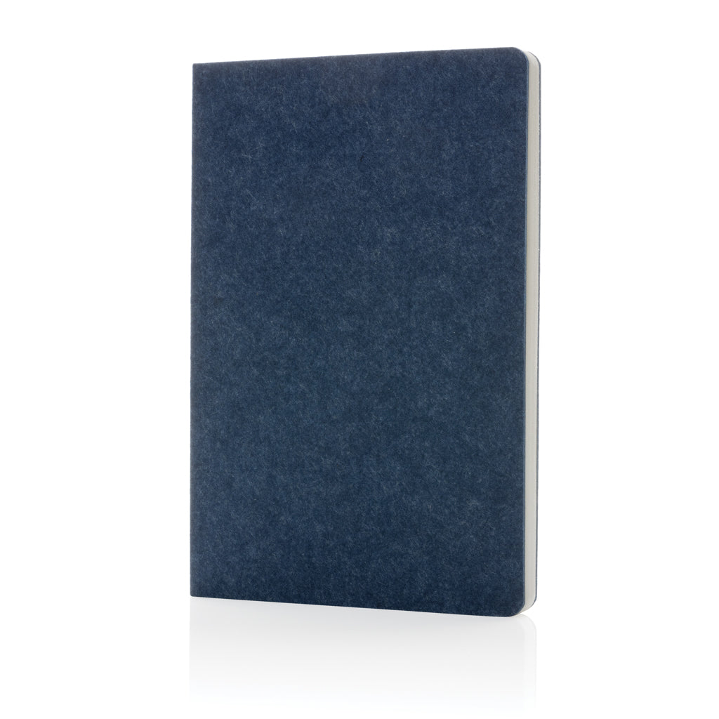 taccuini e block notes personalizzati in feltro riciclato, carta colore blu_blu 121749169 VAR03